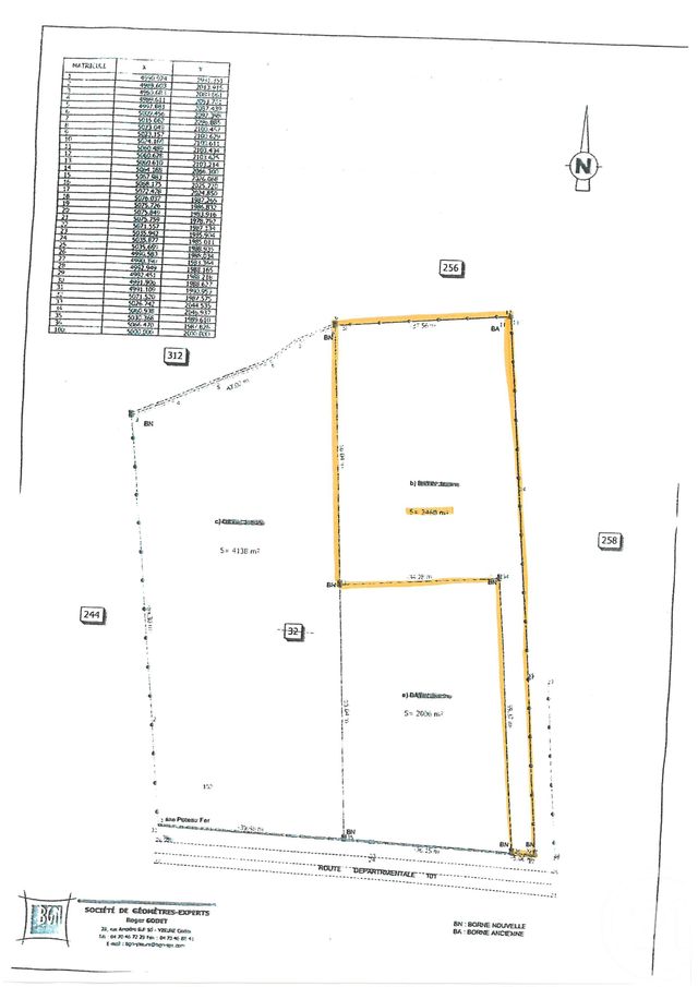 Afficher la photo en grand terrain à vendre - 2460.0 m2 - BAGNEUX - 03 - AUVERGNE - Century 21 Pierre Immobilier